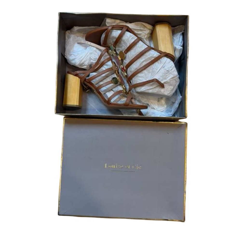 Louise et Cie Leather Strappy Heeled Sandals Lo-Leeba NWOT